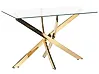 Dining Table MARAMO Gold 120 cm 70 cm Tempered Glass