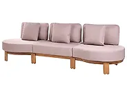 Sofa ogrodowa dla 3 osób ARZELLO Drewno akacjowe Jasnobrązowy_1163929