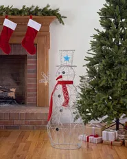 Outdoor Decoration LED VASMAN 93 cm Snowman White_1146474