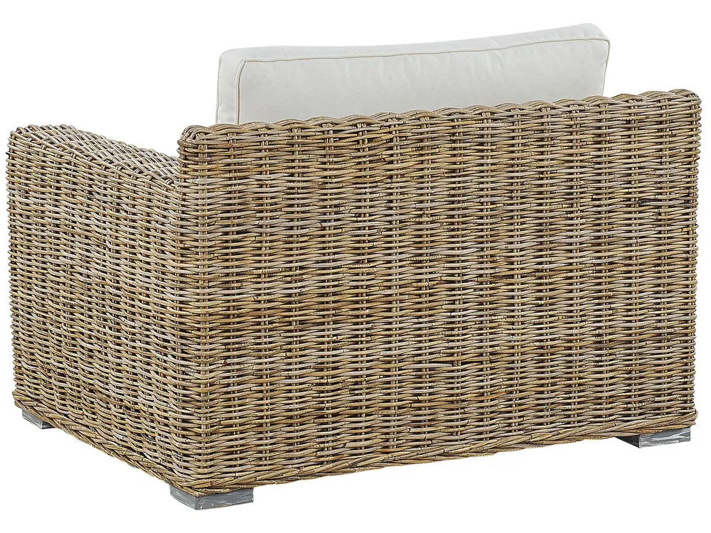 Set di divani da giardino 4 posti ARDEA Rattan Marrone chiaro_767052