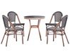Garden Dining Set 4 Seater RIFREDDO PE Rattan Grey