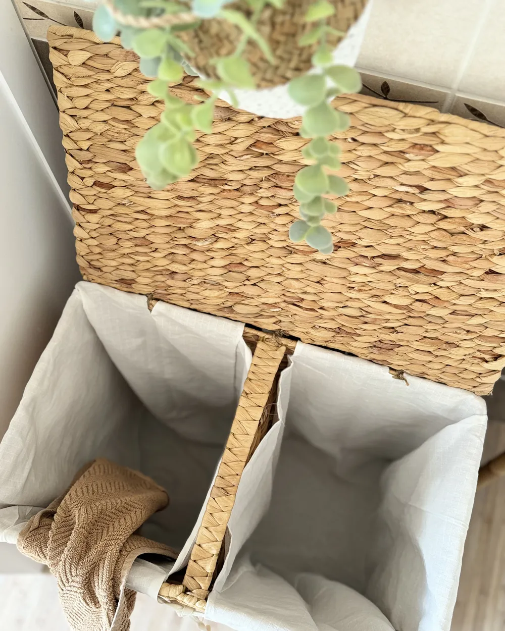 Metalen wasmand met wielen, gouden multifunctionele opbergmand, ronde