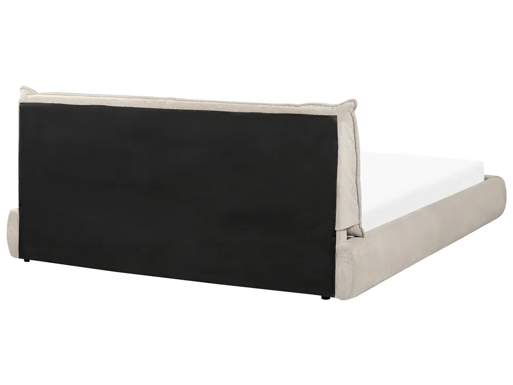 Waterbed Corduroy VINAY 180 x 200 cm (EU Super King) Taupe_881132