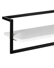 Wieszak na ręczniki BETANIA z półką Metal Czarny_1051029