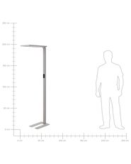 Lampadaire LED Orion Par Beliani - Métal Noir Avec Détecteur De Mouvement - Hauteur 196 Cm