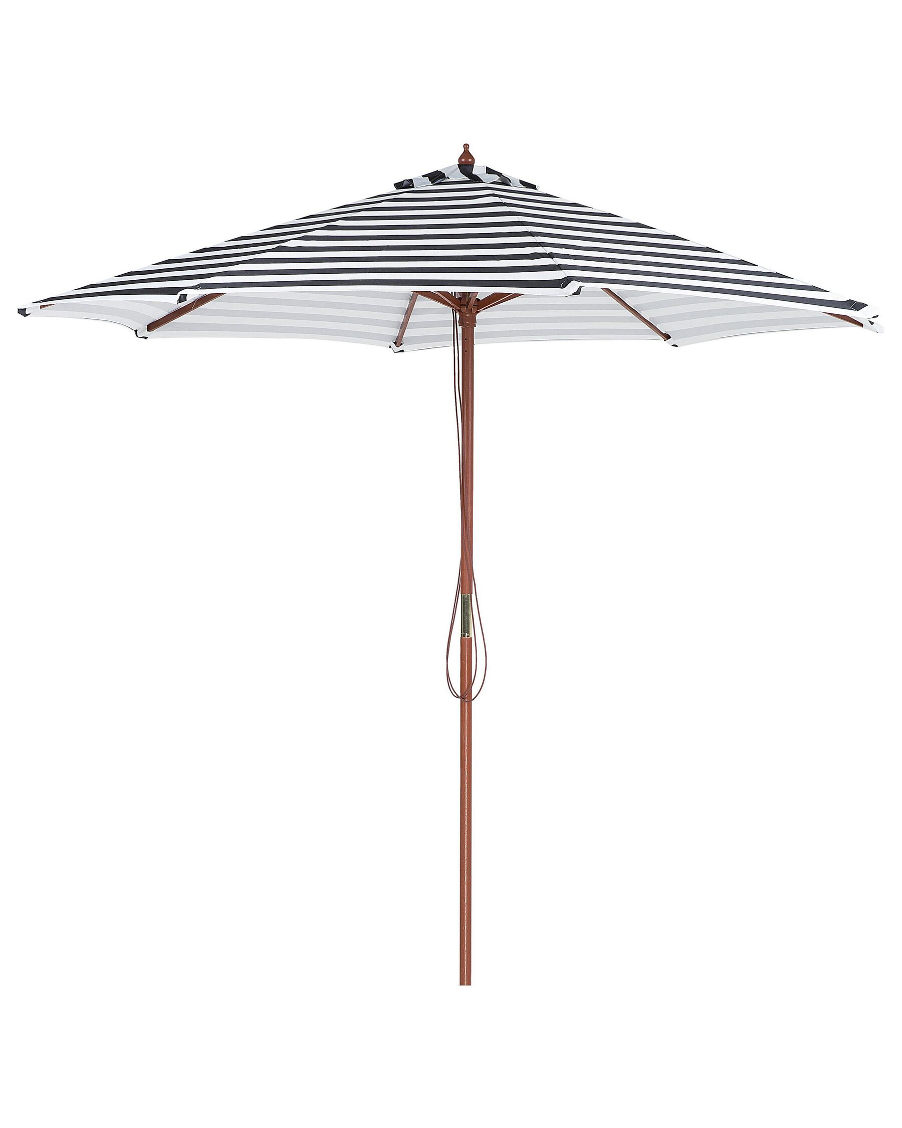 Garden Parasol ⌀ 2.6 m Black and White FERENTILLO_735608