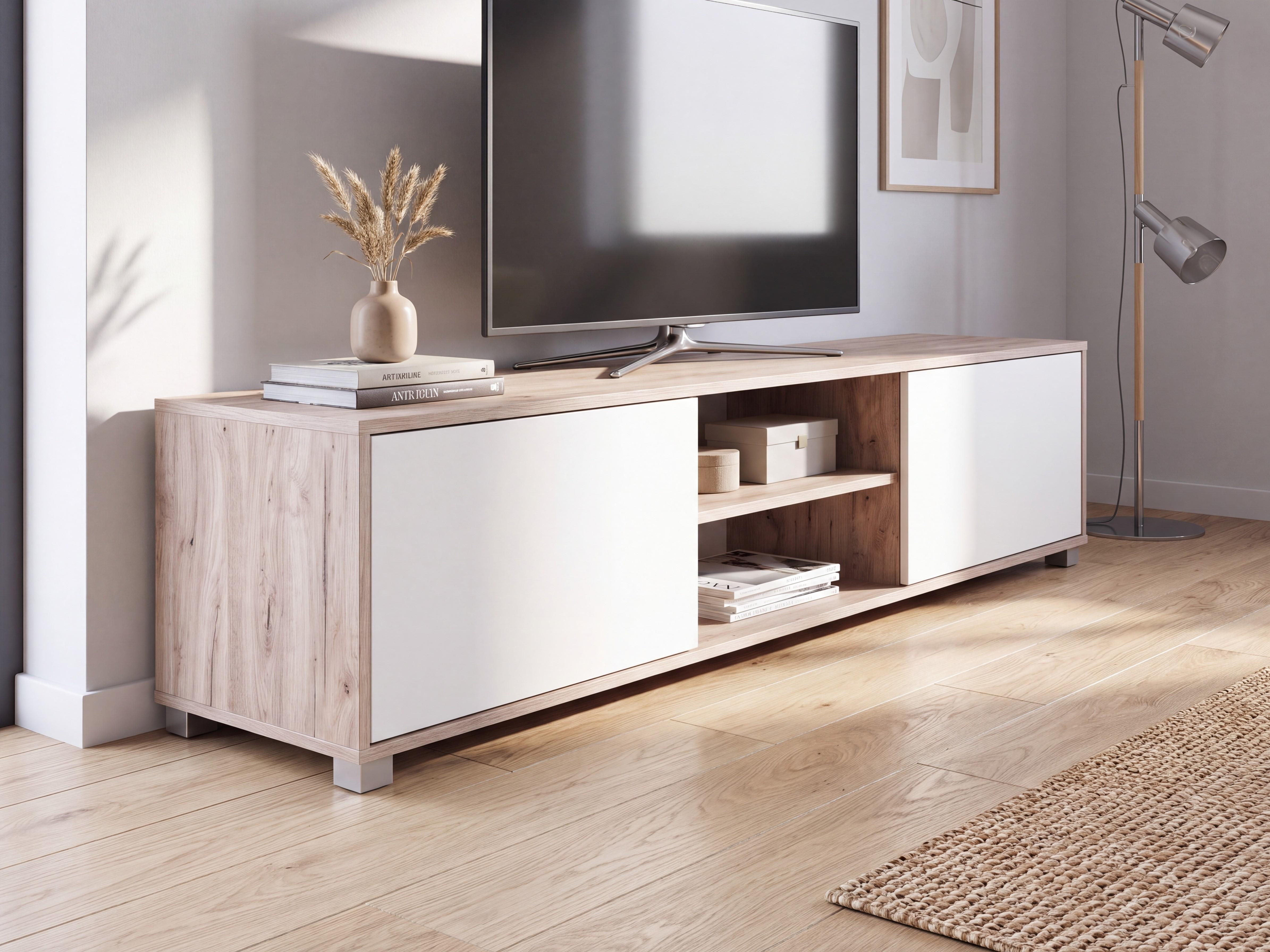 TV Stand LINCOLN Brown/ White