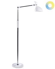 Lampadaire LED ANDROMEDA Avec variateur Métal Blanc | Beliani.fr