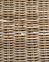 Gartensessel Rattan natürlich 2er Set Auflagen hellbeige SUSUA II_932948