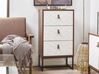 3 Drawer Chest Dark Wood with White NUEVA_787505