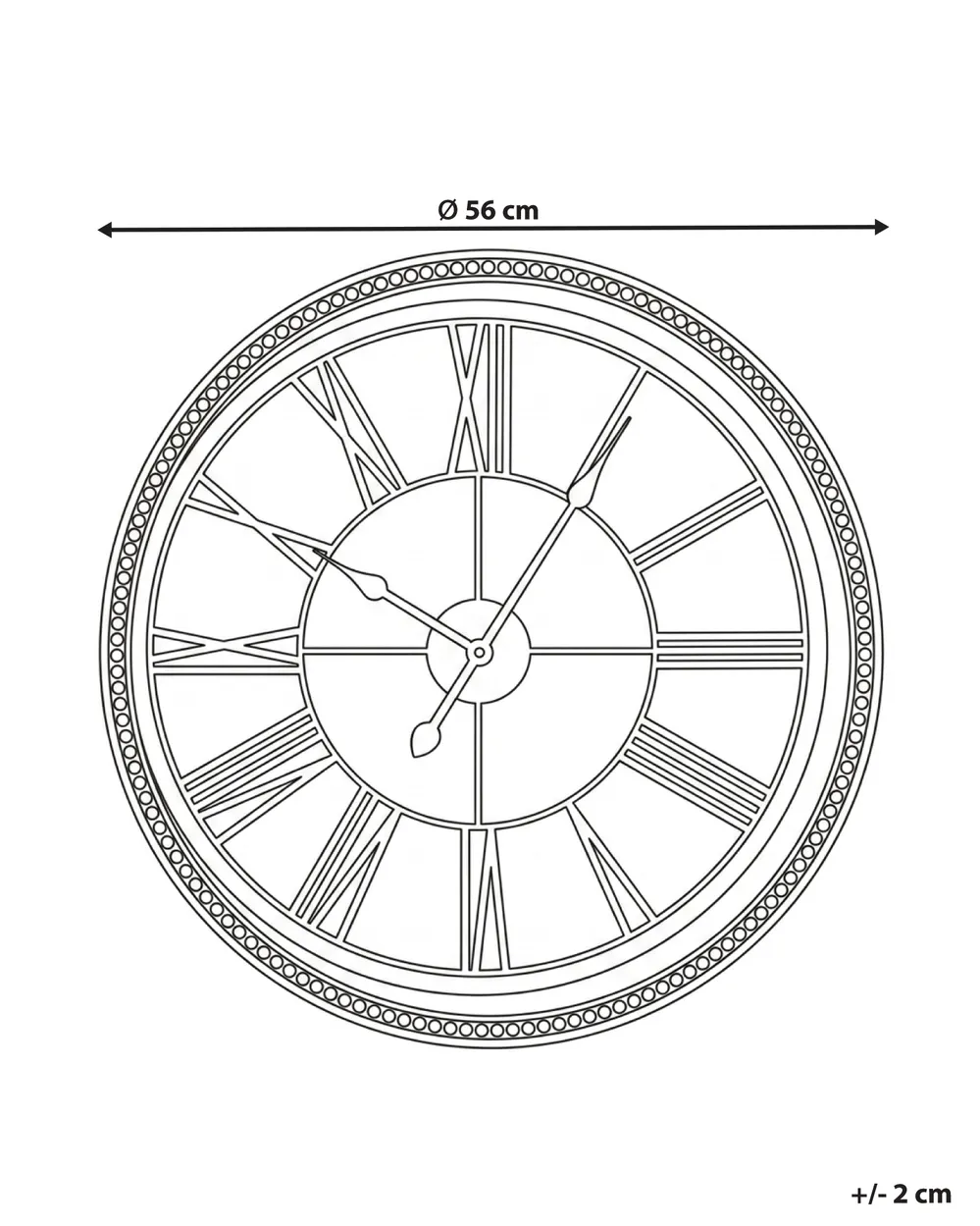 Relógio de parede CAMPREMY 56 cm Dourado_1149377