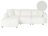Sofá modular esquinero HEDE Bouclé Blanco Derecha