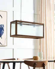 Lampadario PENNA Legno di mango Marrone_867701