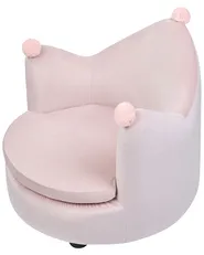 Poltrona per Bambini Corona VEGA Velluto Rosa pastello_886979