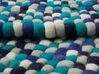 Modro-bílý koberec z filcových kuliček 160 x 230 cm AMDO_718667