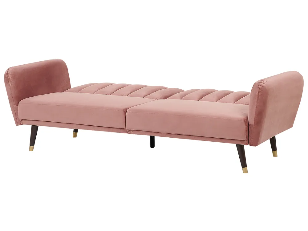 Sofa Bed 3 Seater VIMMERBY Velvet Pink_764140
