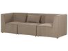 3-istuttava sohva vakosametti ruskeanharmaa LEMVIG_875305