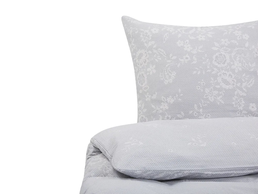 Komplet pościeli MORNINGSIDE 200 x 220 cm Bawełna satynowa Szary_902732