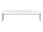 Bench Seat Pad Cushion MONSANO 168 x 35 cm Off-White_1133419