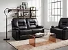 Manual Recliner Sofa 2 Seater BERGEN Faux Leather Black