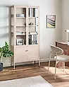 Glass Display Cabinet OXTED 80 cm Metal Beige