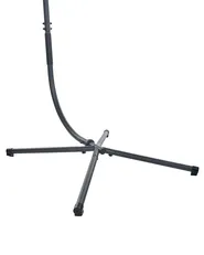 Hanging Chair with Stand ALVIANO Fabric Dark Grey_960447