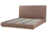 Ottoman Bed CAMPAGNE Fabric Dark Brown 180 x 200 cm (EU Super King)_972181