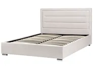 Bett mit Stauraum ROUEN Stoff Hellbeige 160 x 200 cm_996762