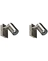 Set of 2 Spotlight Lamps KLIP Adjustable Metal Silver
