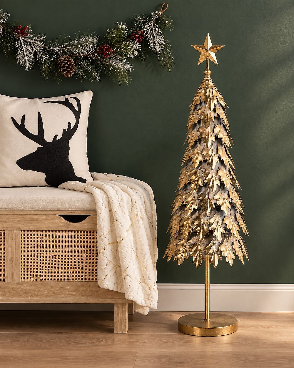 Christmas Decoration KOUVOLA 88 cm Christmas Tree Gold