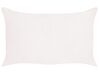 Conjunto de 2 almofadas decorativas em bombazine branca creme 47 x 27 cm MILLET_854714