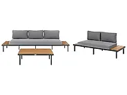 Set da giardino con tavolo 5 posti FIVIZZANO Legno d'acacia Grigio scuro_1161084