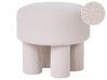 Footstool CANBY Boucle Off-White