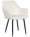 Sada 2 jídelních židlí s buklé čalouněním bílé ALDEN_877505