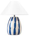 Lampada da tavolo ceramica beige blu e bianco 41 cm LUCHETTI_844181