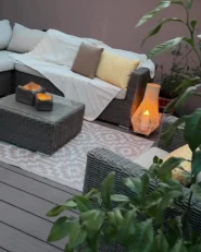 Lantern LEYTE 58 cm Willow Wood Light Brown_990197