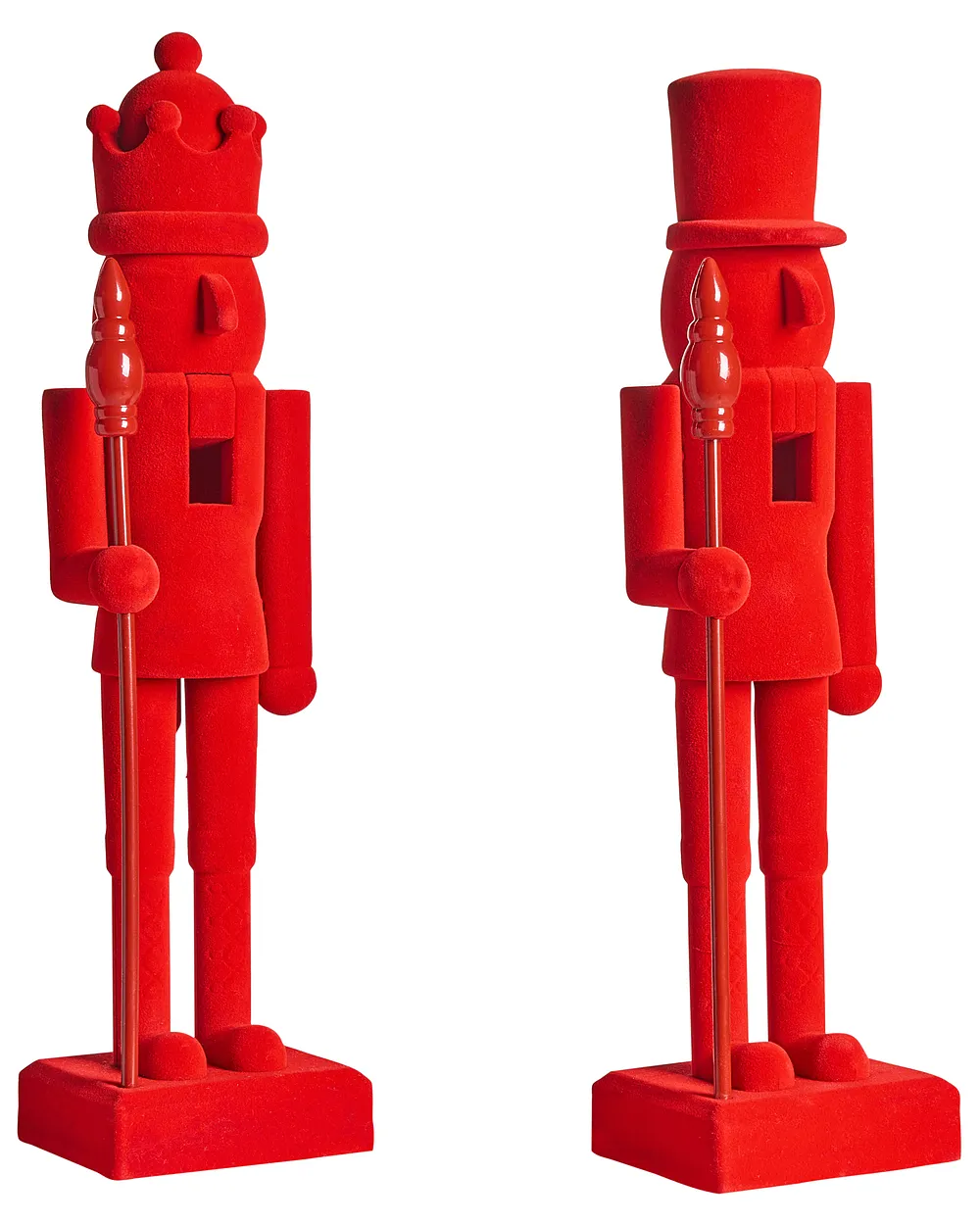 Conjunto de 2 figuras FLATEY 40 cm Cascanueces Rojo