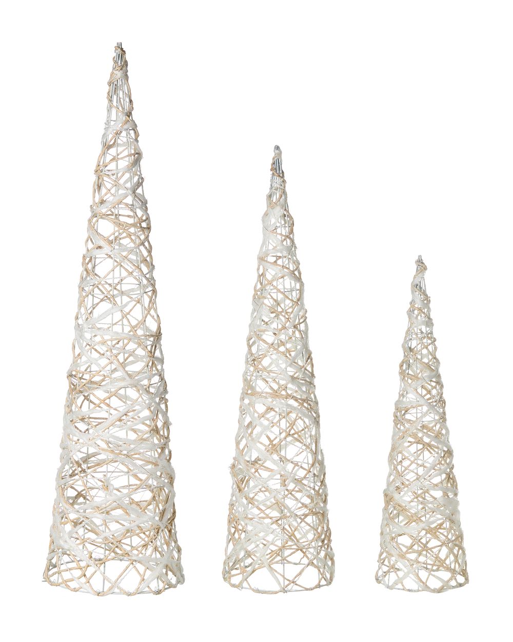 TUELSO 60/80/100 cm Albero di Natale Bianco/Oro