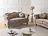 Sofa dla 2 osób SKIEN Welur Beżowoszary