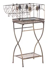 Set of 2 Shelving Units SICILY 43/37 cm 122/90 cm Metal Black_1029386