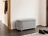 Banc de rangement rembourré HAYWARD Tissu Gris clair