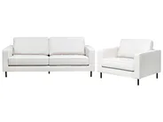 Ensemble de salon 4 places SAVALEN Tissu Blanc cassé_998066