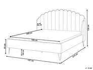 Bed Velvet AMBILLOU 180 x 200 cm (EU Super King) Green_902538