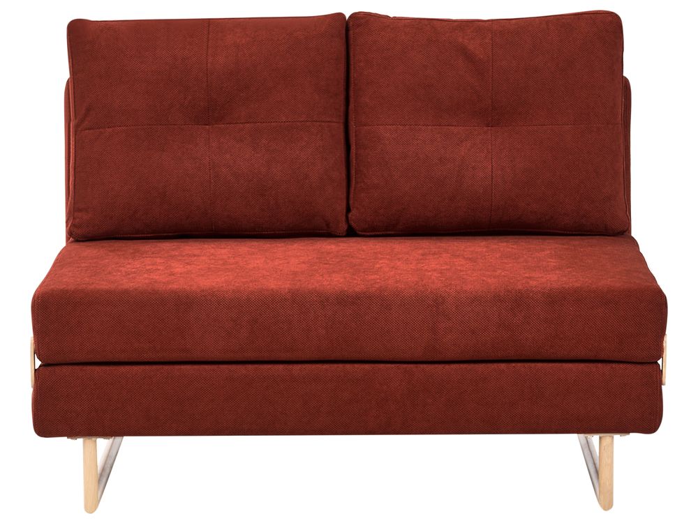 Sofá-cama 2 lugares JERSLEV Tecido Vermelho