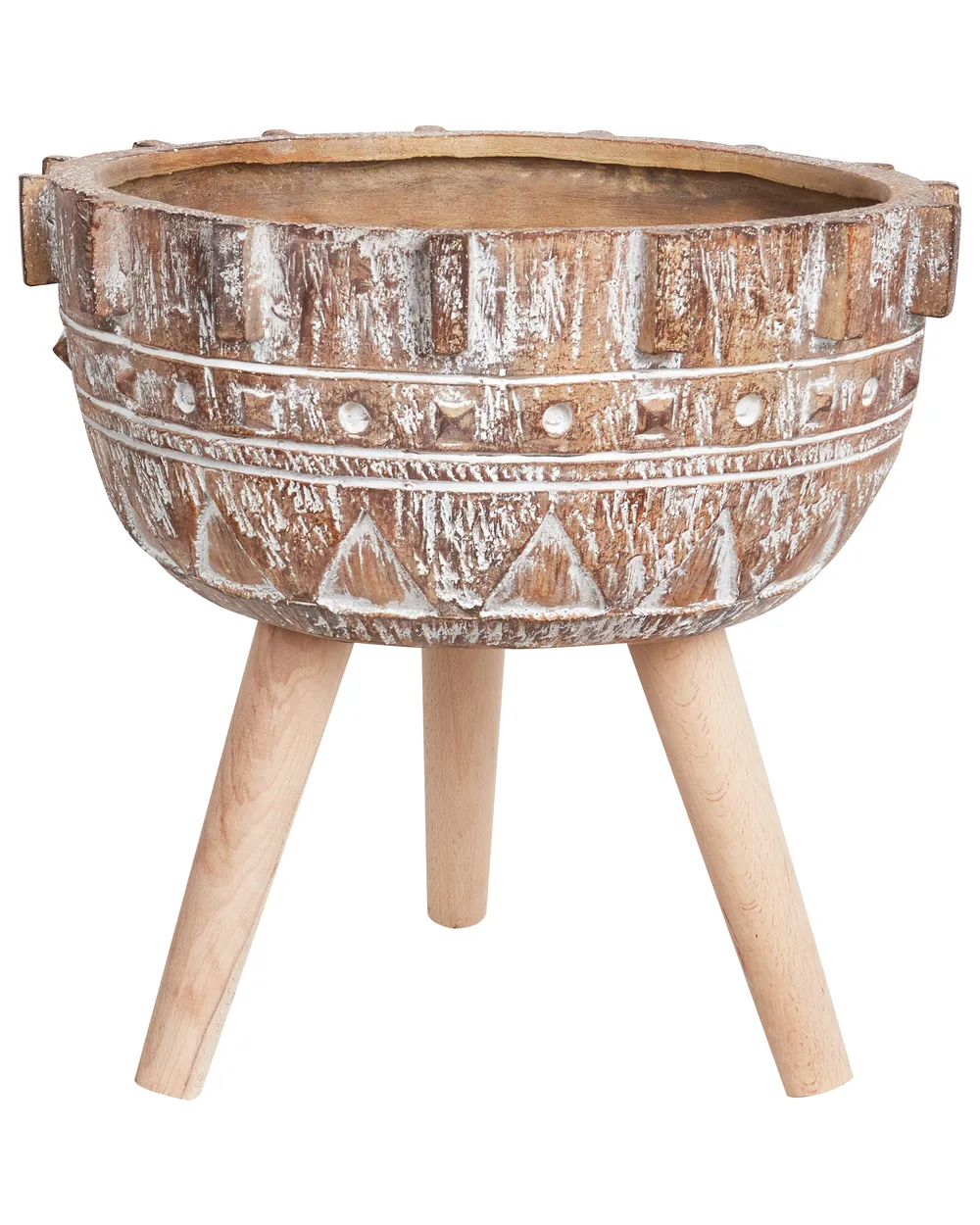 Forhøjet plantekrukke ASPLENIUM 37 cm Lysebrun