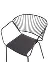 Metallstuhl schwarz mit Kunstleder-Sitz 2er Set RIGBY_775545