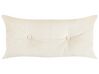 Velvet Single Sofa Bed Cream FARRIS_875416