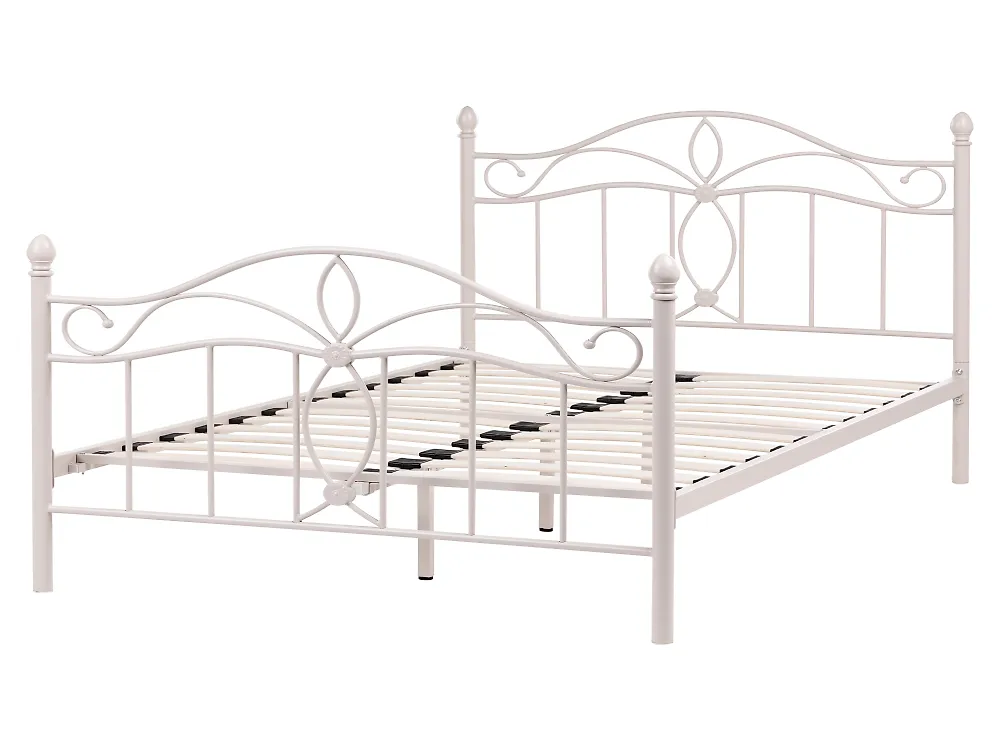 Bed Metal ANTLIA 160 x 200 cm (EU King Size) Light Beige_1165291