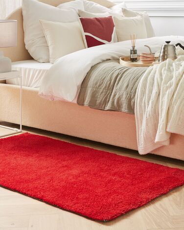 Shaggy Area Rug 80 x 150 cm Red DEMRE