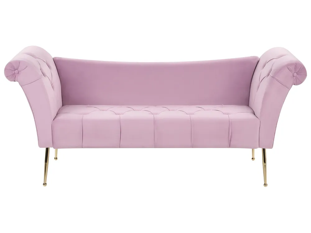 Chaise Longue NANTILLY Velvet Light Violet